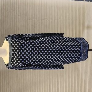 MICHAEL KORS Dress Womens XL Blue Mandala Paisley Boatneck Shift Dress